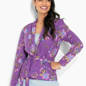 Blazer Floral Roxo