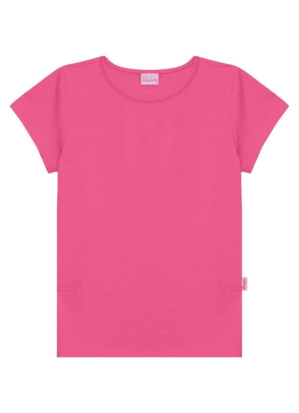 Blusa Básica Decote Redondo Rosa