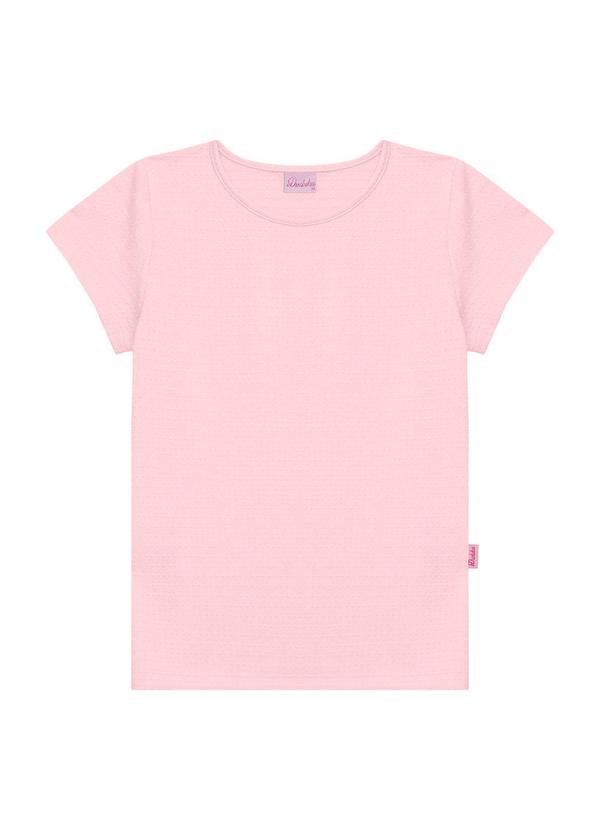 Blusa Básica Decote Redondo Rosa