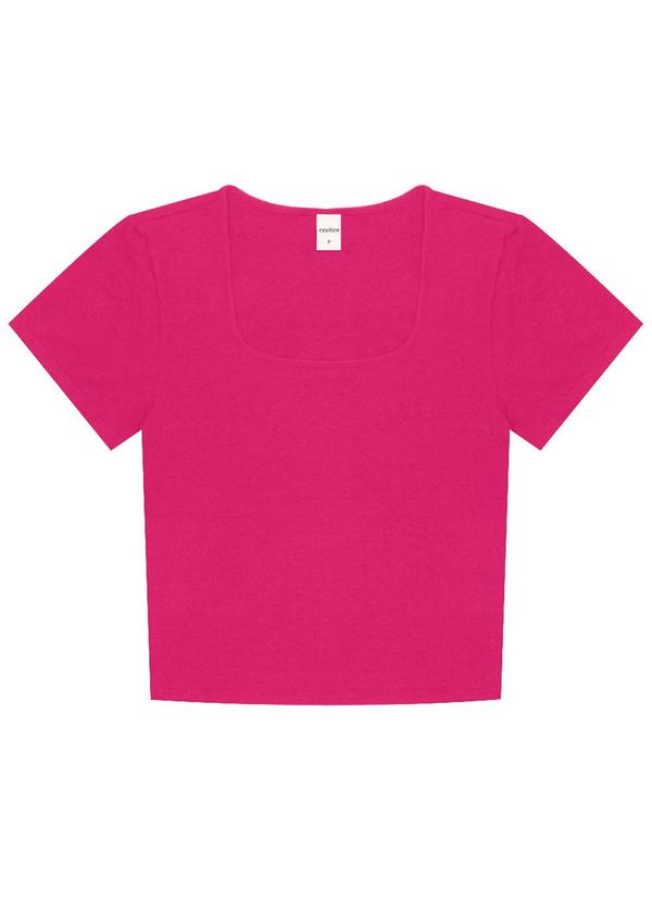 Blusa Cropped Feminina Rosa