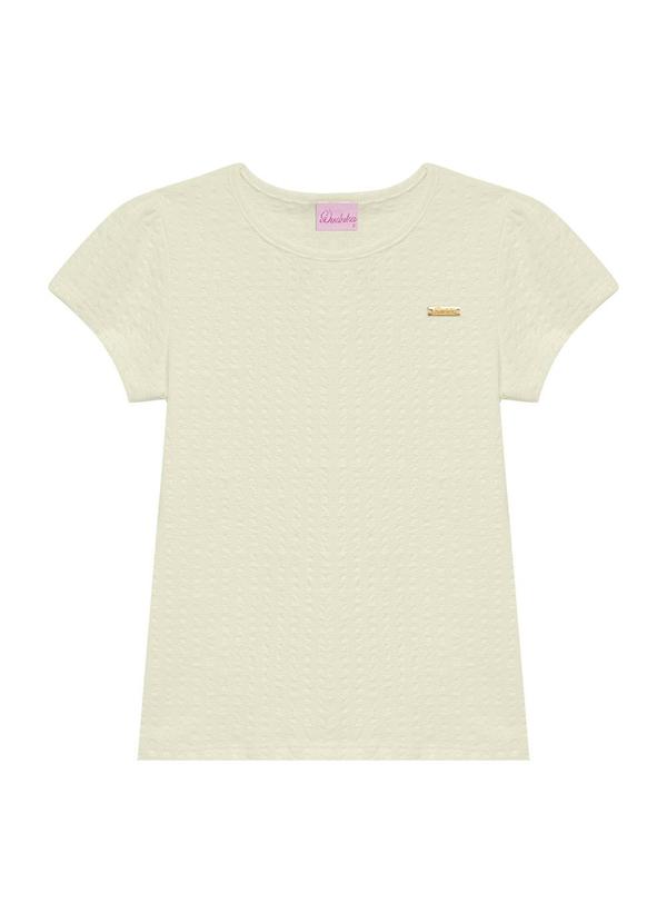 Blusa Infantil com Plaquinha Bege