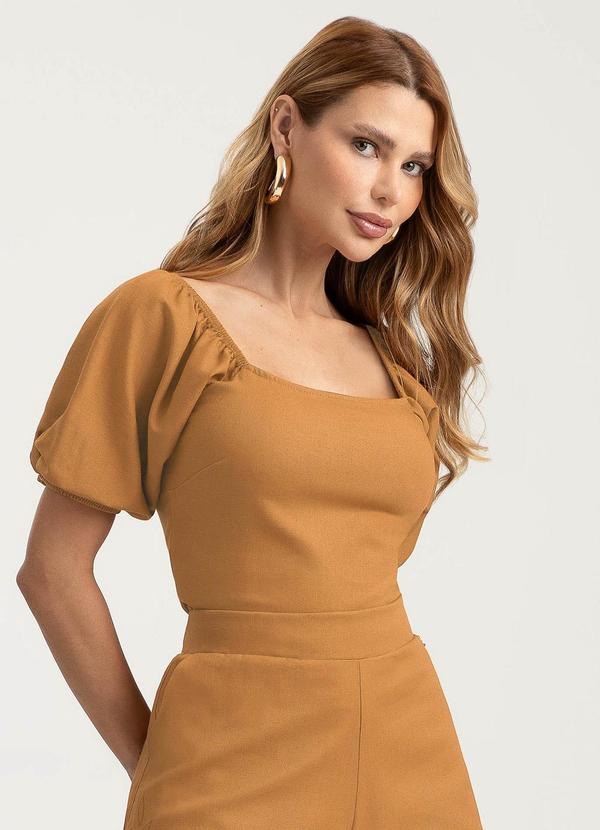 Blusa em Linho Marrom