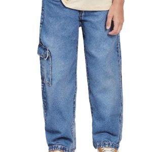 Calça Cargo Jeans Medio