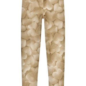 Calça Estampada com Cós Elástico Bege
