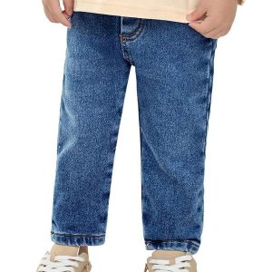 Calça Infantil Menino Moletom Jeans Azul