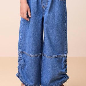 Calça Jeans com Regulador Azul