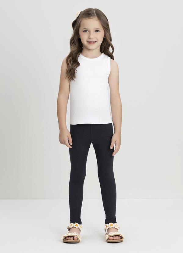 Calça Legging Infantil Cotton Preto