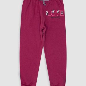 Calça Moletom Love Yourself Rosa