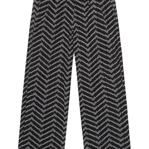Calça Preto Reta Chevron