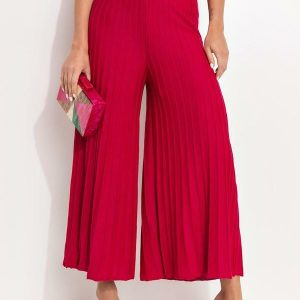 Calça Rosa em Tricô