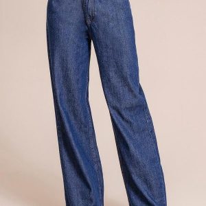 Calça Wide Leg Denim Azul