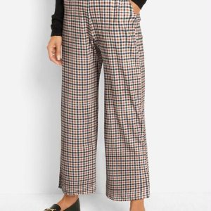 Calça com Bolso Faca Xadrez Verde