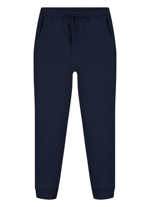 Calça em Moletom Felpado Azul