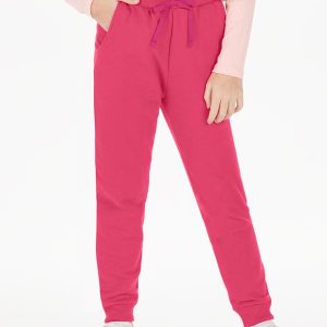Calça em Moletom Felpado Rosa