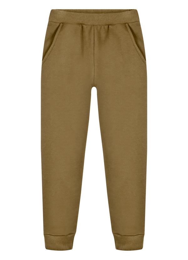 Calça em Moletom sem Felpa Marrom