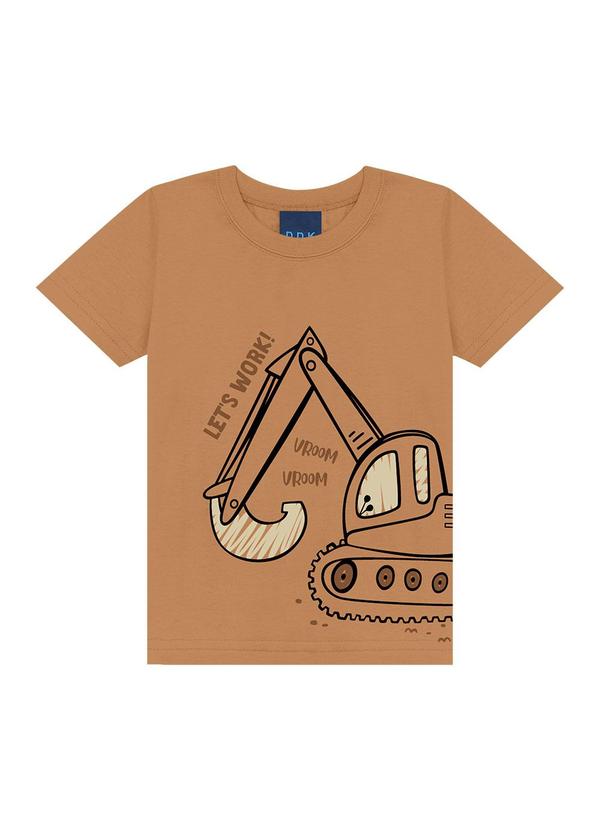 Camiseta Bebê Lets Work Bege