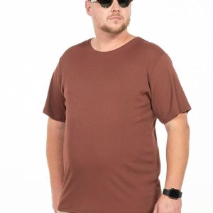 Camiseta Plus Size Ribana Marrom