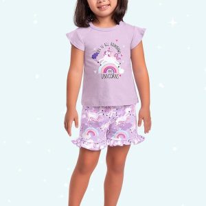Cj.Pijama Blusa/Short Roxo