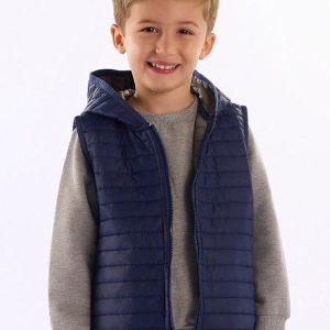 Colete Infantil Puffa Dupla Face Azul