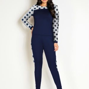 Conjunto Azul com Blusa e Calça