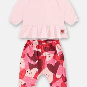 Conjunto Bebê Cotton Rosa