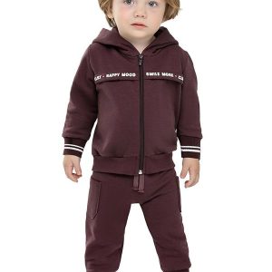 Conjunto Bebê Menino Estampa com Puff Roxo