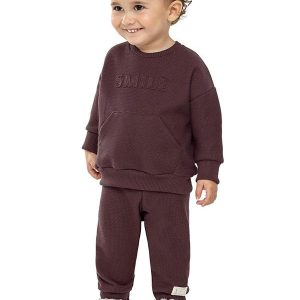 Conjunto Bebê Menino Texturizado Smile Roxo