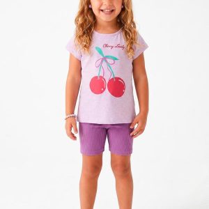 Conjunto Blusa Silk e Ciclista Roxo