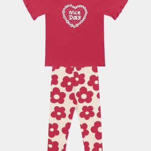 Conjunto Blusa e Legging Rosa