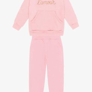 Conjunto Blusao com Calca Rosa