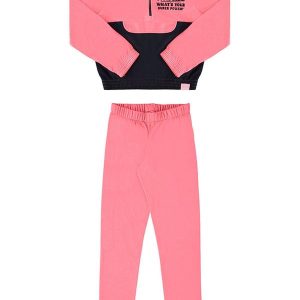 Conjunto Blusão e Calça Molecotton I'M Girl Rosa