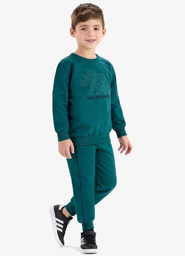 Conjunto Blusão e Calça Moletom Verde