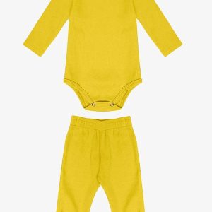 Conjunto Body com Calça Amarelo