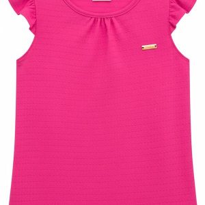 Conjunto Infantil Bata e Short Rosa