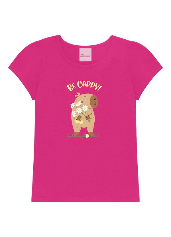 Conjunto Infantil Blusa Be Cappy e Short Rosa