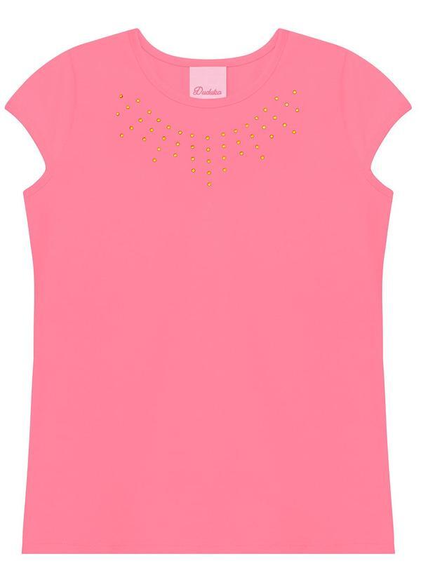 Conjunto Infantil Blusa com Strass e Short Rosa