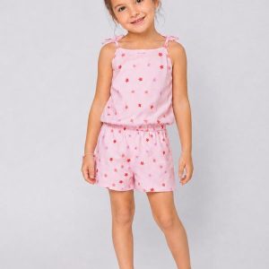 Conjunto Infantil Blusa de Alça e Short Rosa