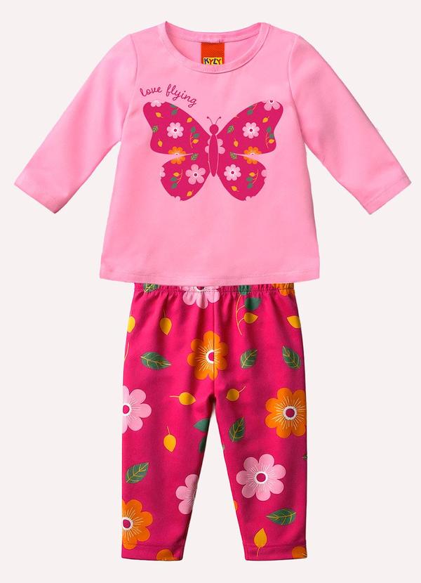 Conjunto Infantil Menina Borboleta Rosa