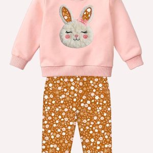 Conjunto Infantil Menina Coelhinho Rosa