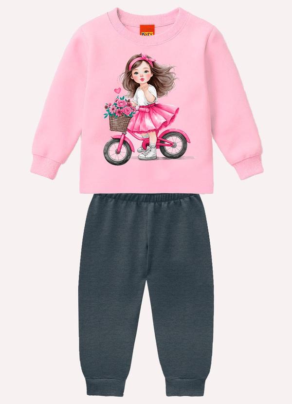 Conjunto Infantil Menina Estampa Rosa
