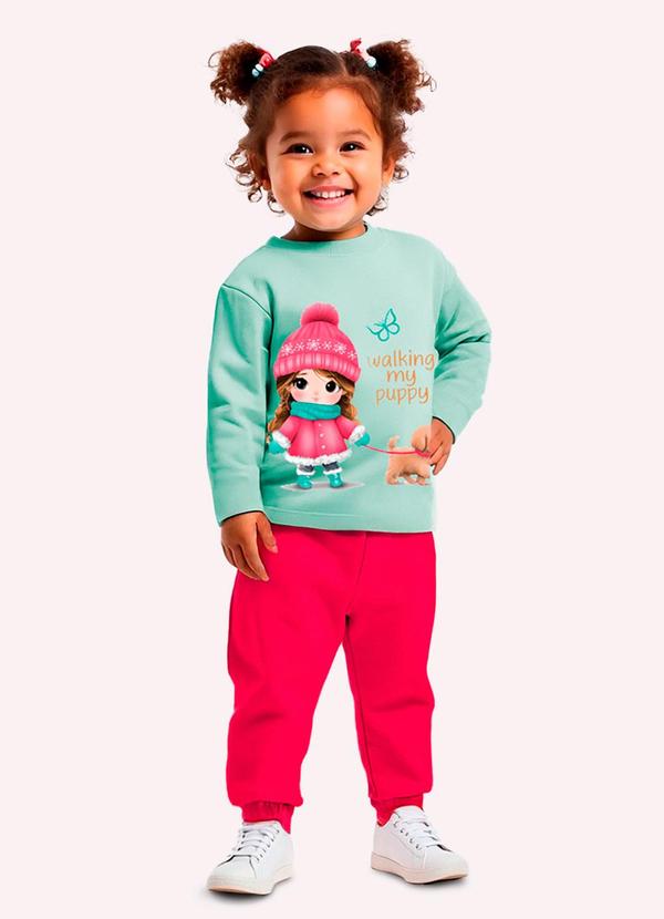 Conjunto Infantil Menina Estampa Verde