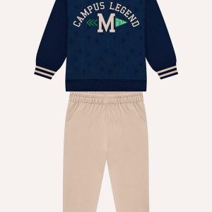 Conjunto Infantil Menino Lettering Azul