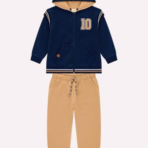Conjunto Infantil Menino Lettering Azul