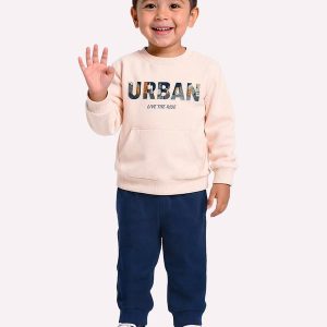 Conjunto Infantil Menino Lettering Bege