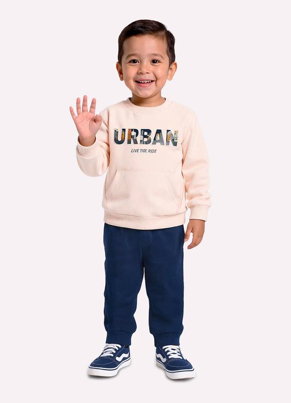 Conjunto Infantil Menino Lettering Bege