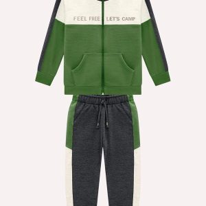 Conjunto Infantil Menino Lettering Cinza