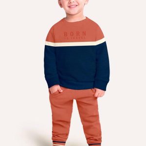 Conjunto Infantil Menino Lettering Laranja