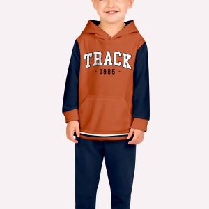 Conjunto Infantil Menino Lettering Marrom