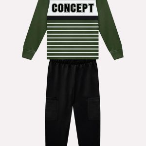 Conjunto Infantil Menino Lettering Verde