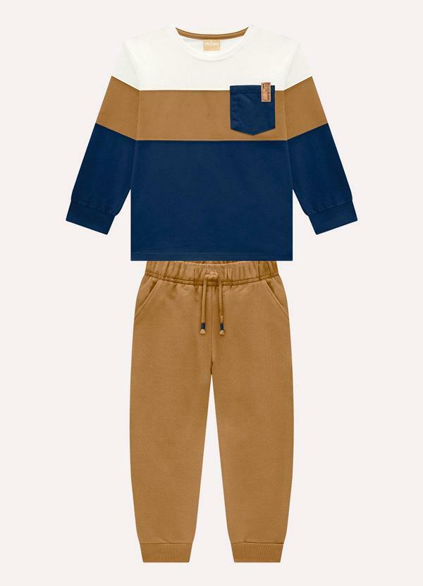 Conjunto Infantil Menino com Bolso Branco